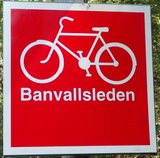 Ausschilderung eines Radweges in Südschweden für die Radtour